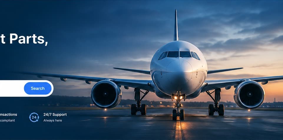 Commercial aircraft on the runway